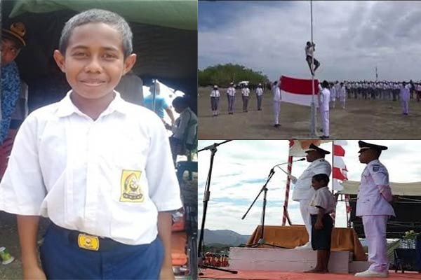 Kisah Heroik Joni Panjat Tiang Bendera Saat Upacara Joni Panjat Tiang Bendera Upacara